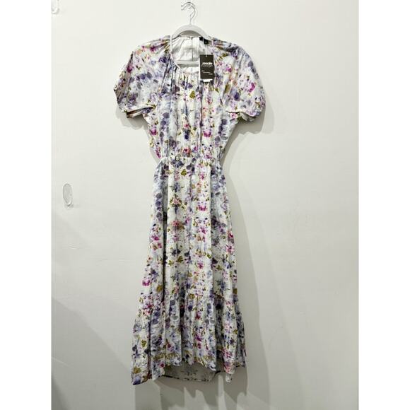 NWT Flora Obscura X J.Crew Side-Cutout A-Line Dress Kaleidoscope Floral Womens 8 - Picture 2 of 7
